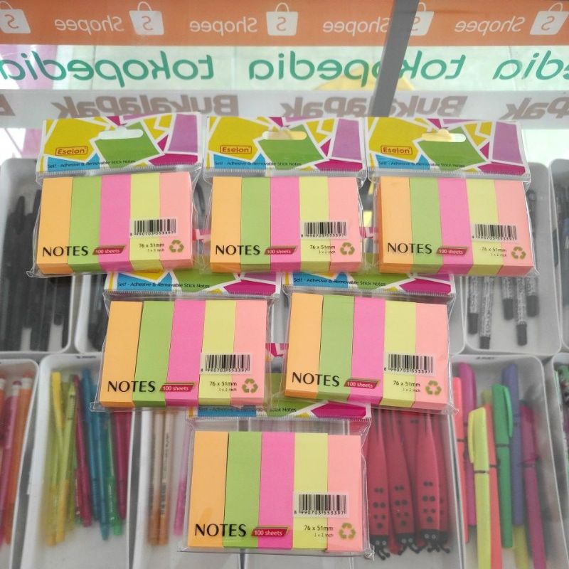 

Pembatas buku POST IT ESELON isi 5 warna ukuran 76x51mm