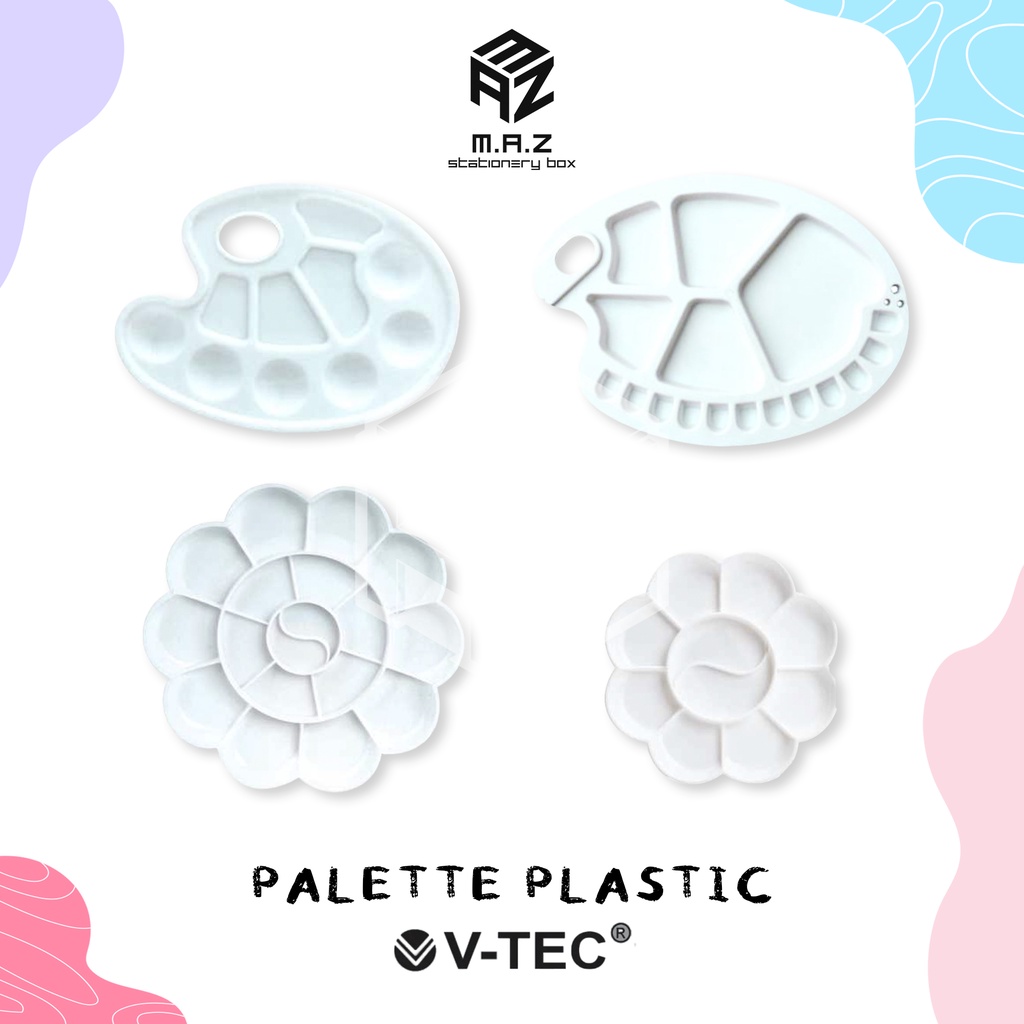 

Palet Lukis Tempat Cat Plastik V-Tec / Palette Painting Vtec Plastic RD-D5 /RD-B5 / VT-RD135 / VT-RD185