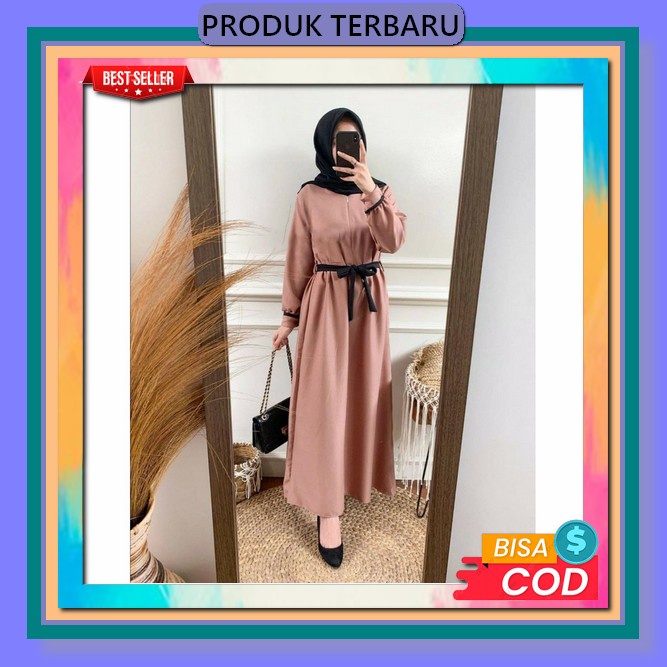 Baju Gamis Wanita Cantik Perempuan Cewek Remaja Dewasa Syari Syar'I Asdf Pesta Polos Simple Kondanga