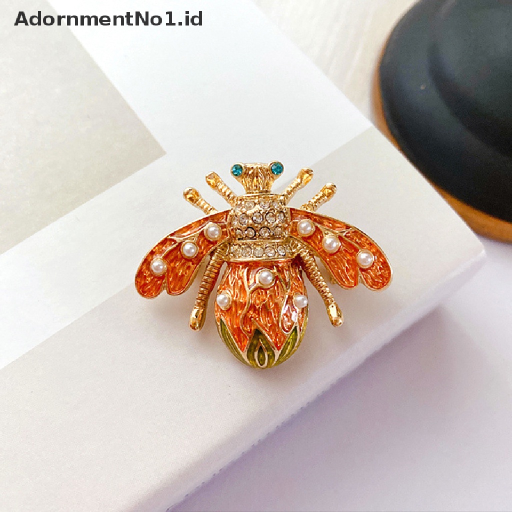 [AdornmentNo1] Bros Lebah Antik Pin Baroque Pearl Insect Brooch Untuk Lady Badges Lapel Pins [ID]