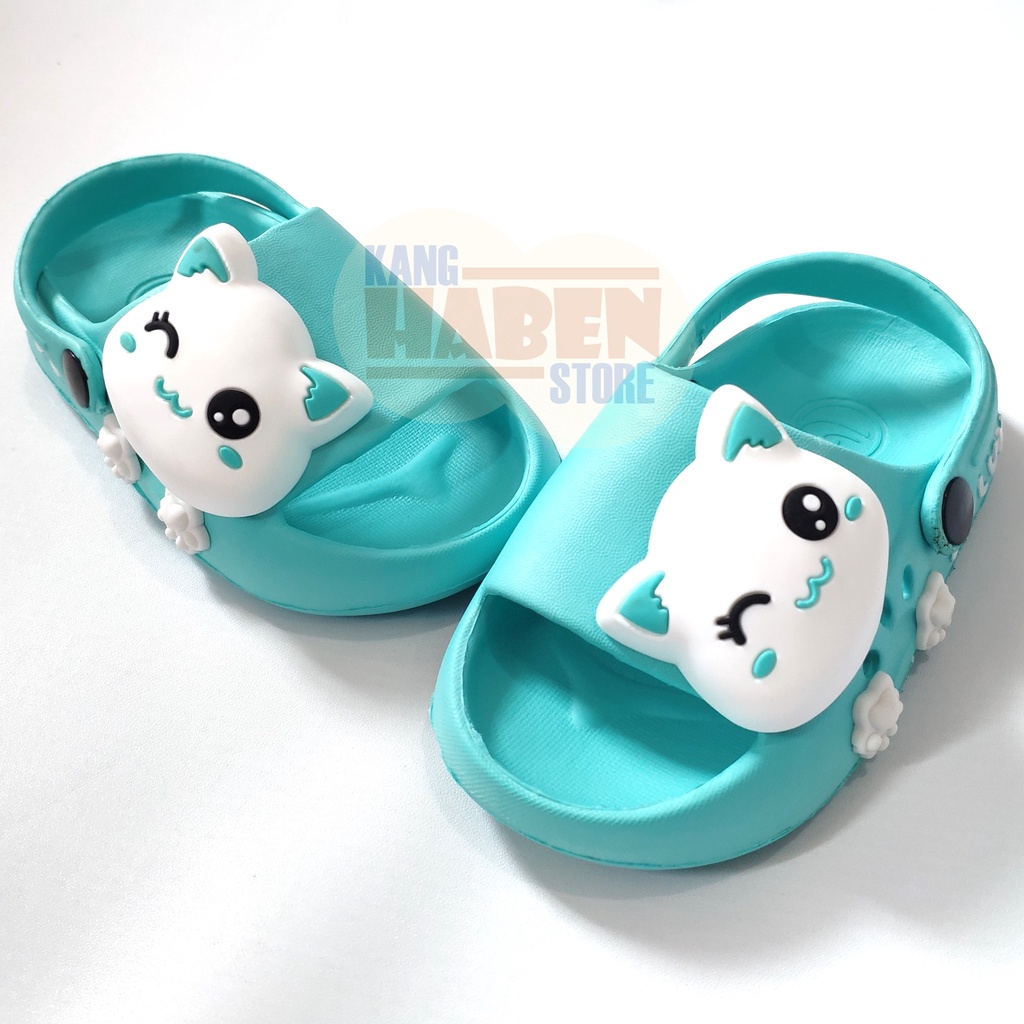 Habenkids Sandal Anak Cewek Cowok Karakter Kucing 3D Lucu 508CAT