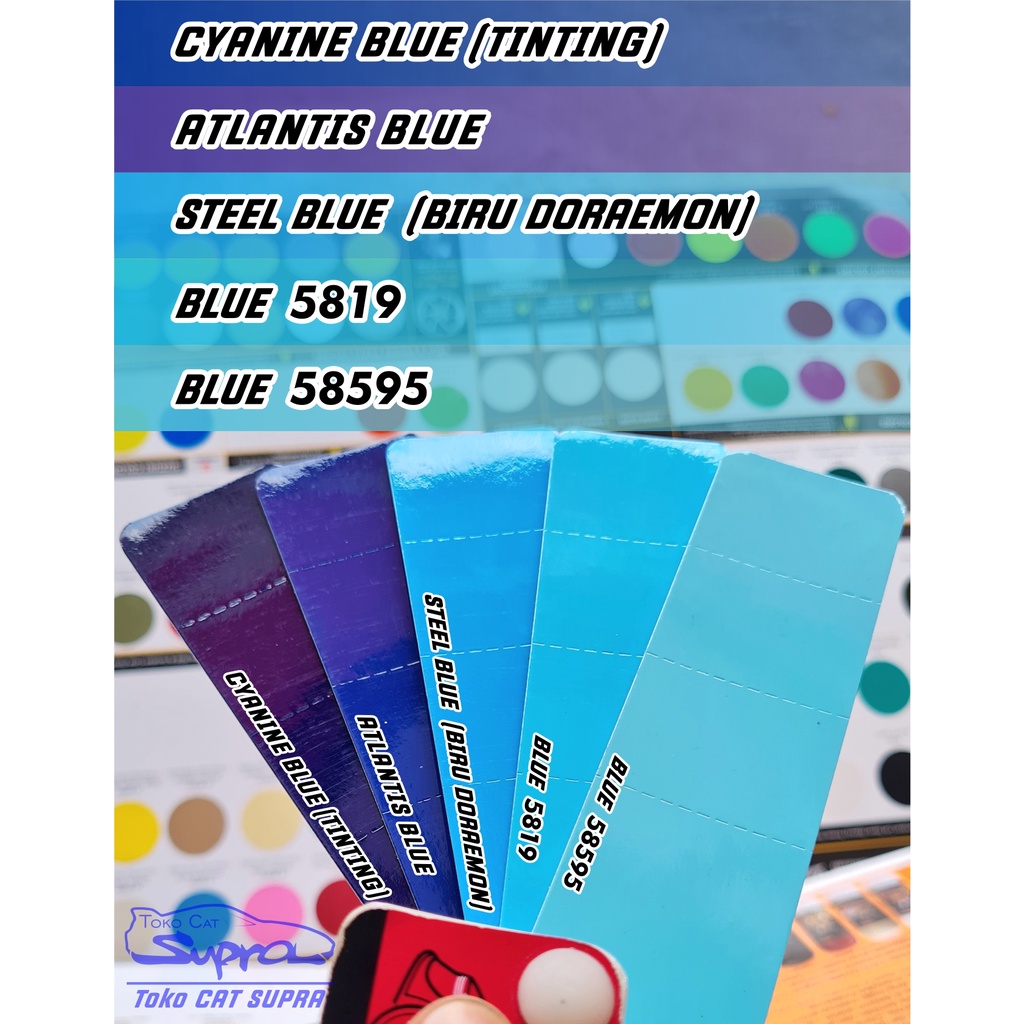 CAT DUCO BIRU ,BIRU DORAEMON, CYANINE BLUE 200CC (1/4KG) BERKUALITAS