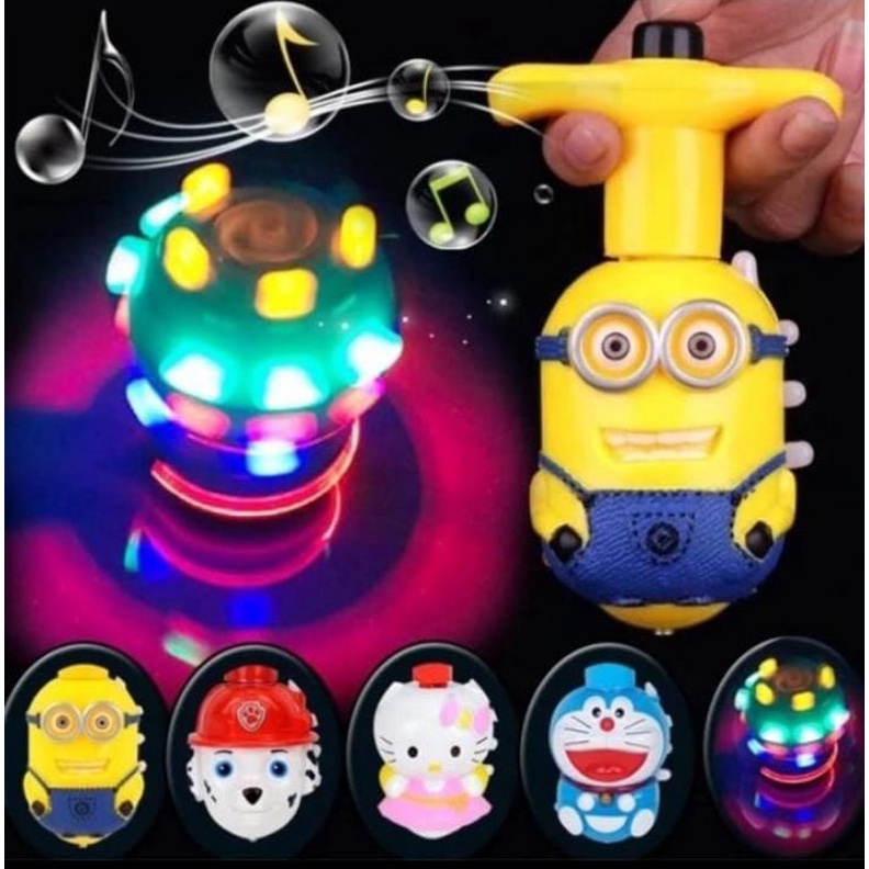Gasing lampu Mainan Anak Gasing beyblade lampu Karakter Kartun Lampu dan Musik