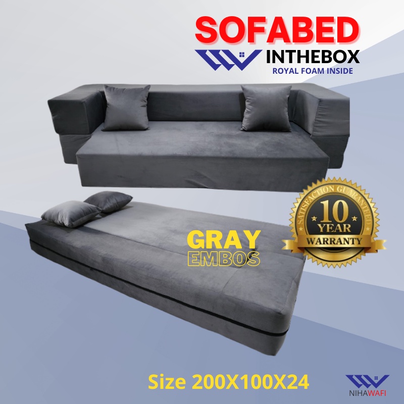 Sofabed INTHEBOX Kasur Lipat Busa Royal D.23 Garansi 10 tahun Ukuran 200X100X24