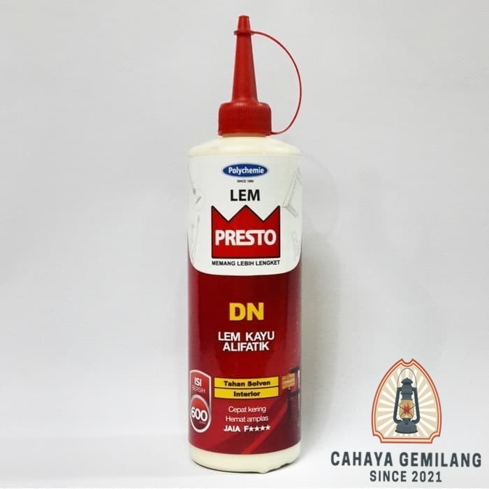

Lem Putih Kayu Mebel Hpl Tacosheet Presto Tipe DN 600 gram CHY
