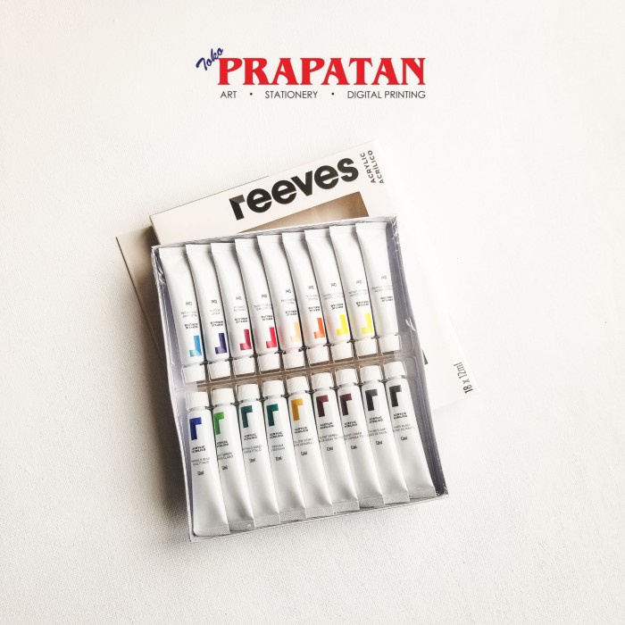 

Cat Akrilik Reeves / Acrylic Paint Set 18 Warna