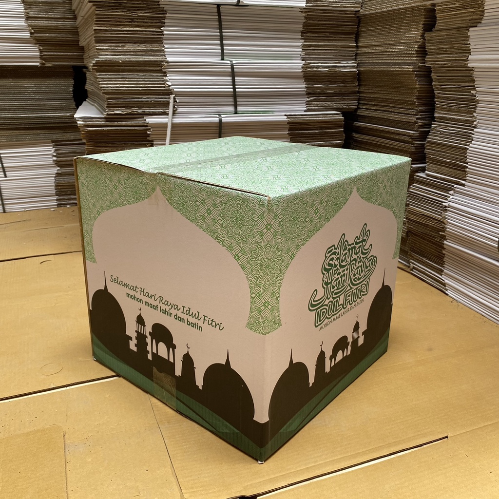 

Paket 50pcs Box Parcel 35x35x33 cm (MOTIF MASJID ATAS BATIK) Kardus | Parcel | Lebaran | Idul Fitri | Hampers | Packaging
