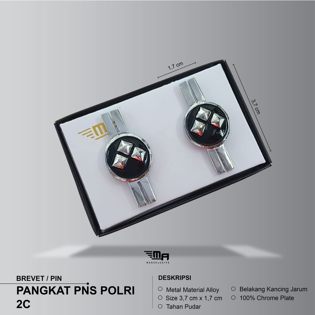 PIN PANGKAT PNS POLRI 2C BRIVET WING