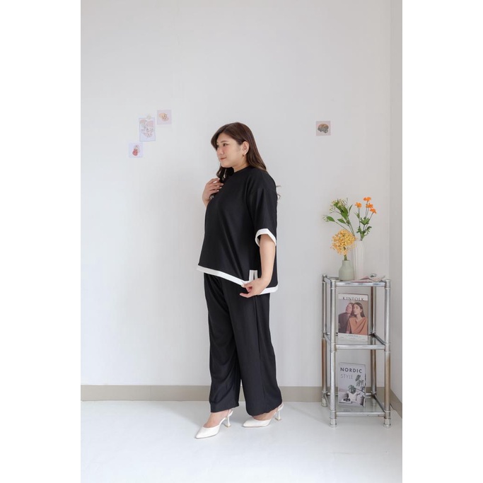 BIGWELL ANNA SET PANJANG/PENDEK - SETELAN WANITA JUMBO - SETELAN WANITA BIGSIZE