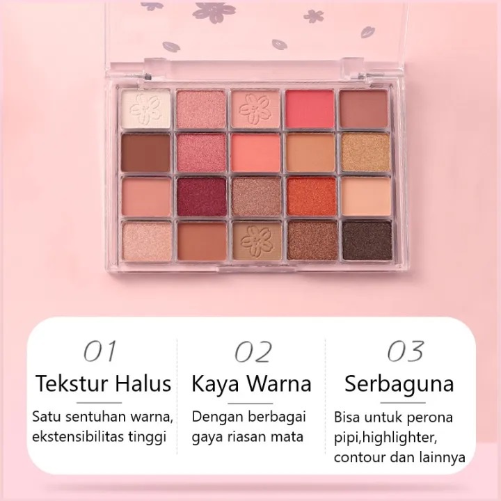 Hope Store - POPFEEL Eyeshadow Palatte Matte Lengkap 40 Warna Waterproof dan Tahan Lama