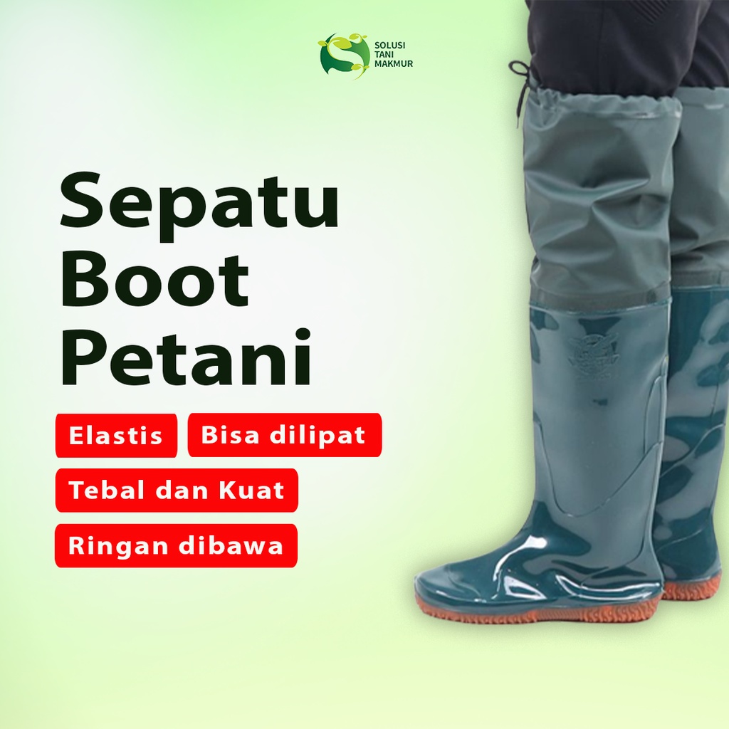 Sepatu Boots Tinggi Karet Petani / Peternak atau Sepatu Berkebun Pria Dan Wanita