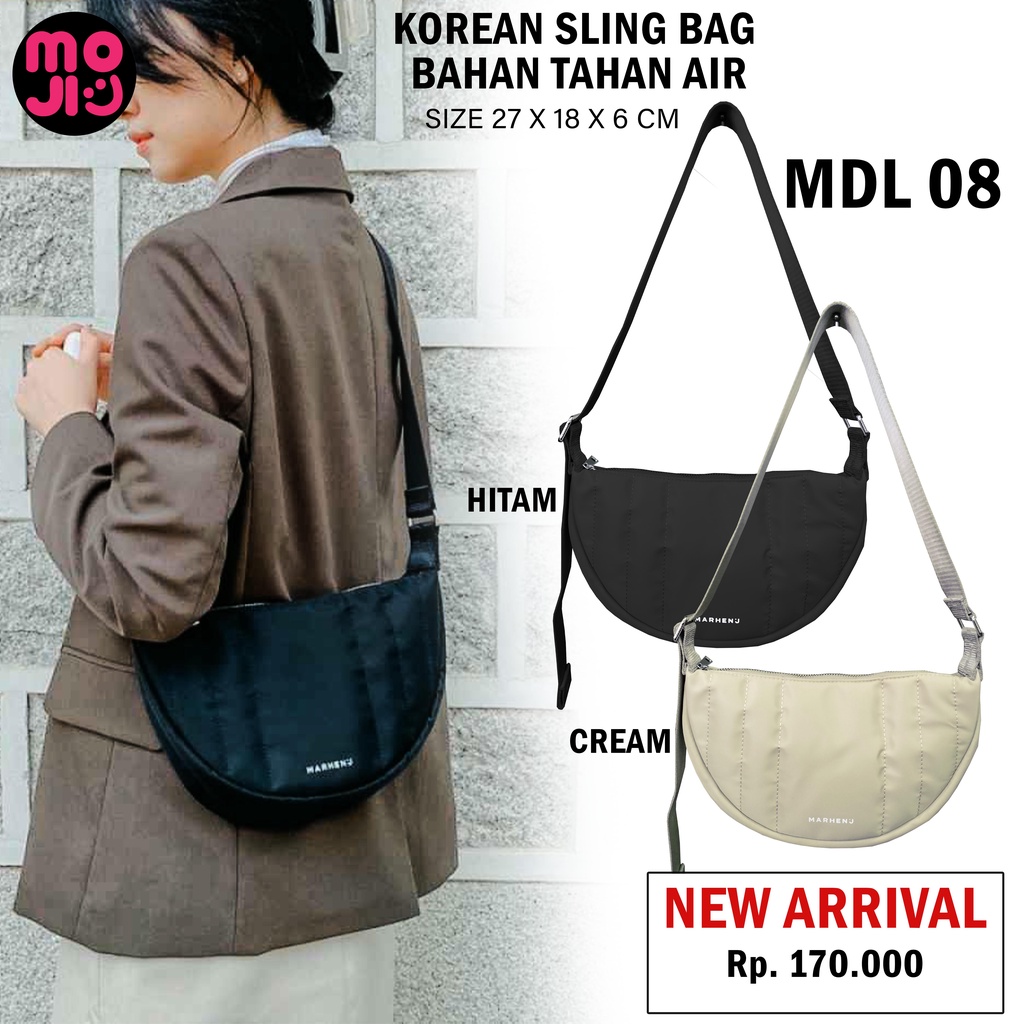 Tas Selempang Wanita Korea Strip Garis dan Polos