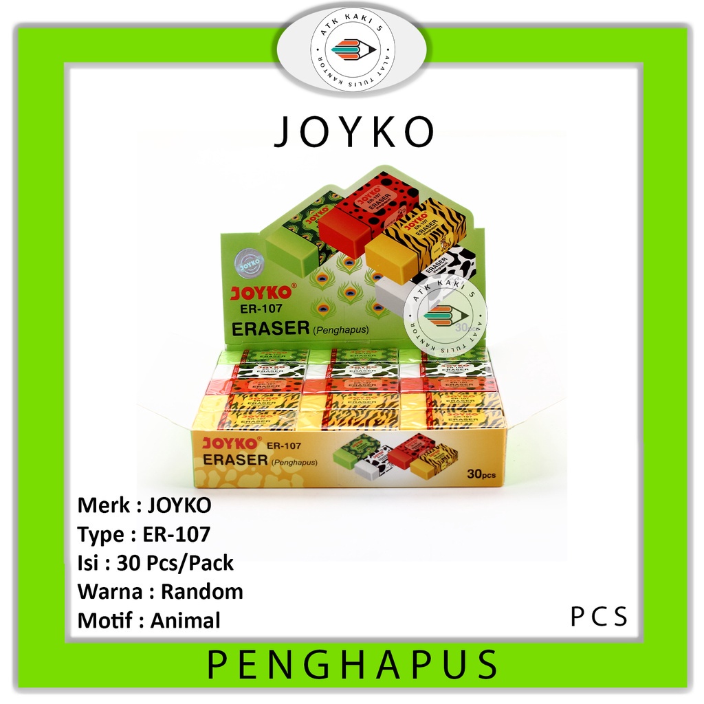 

JOYKO - Penghapus Animal - Zoo ER-107 - PCS