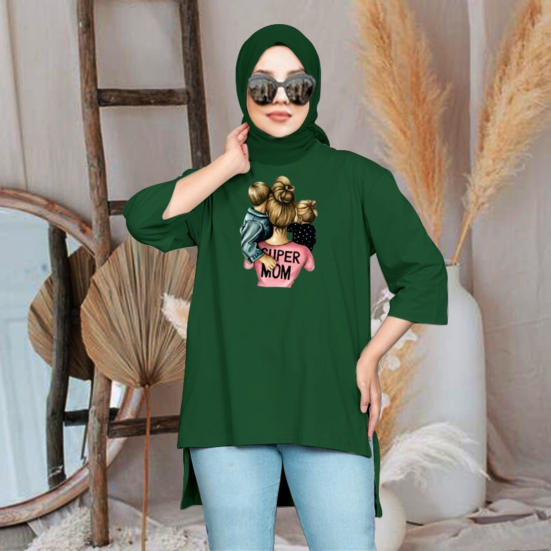 Tunik Jumbo SUPER MOM/ Atasan Wanita XL