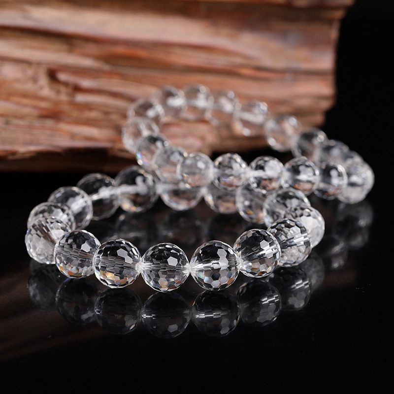 Gelang Natural Clear Quartz Faceted Crystal Bracelet