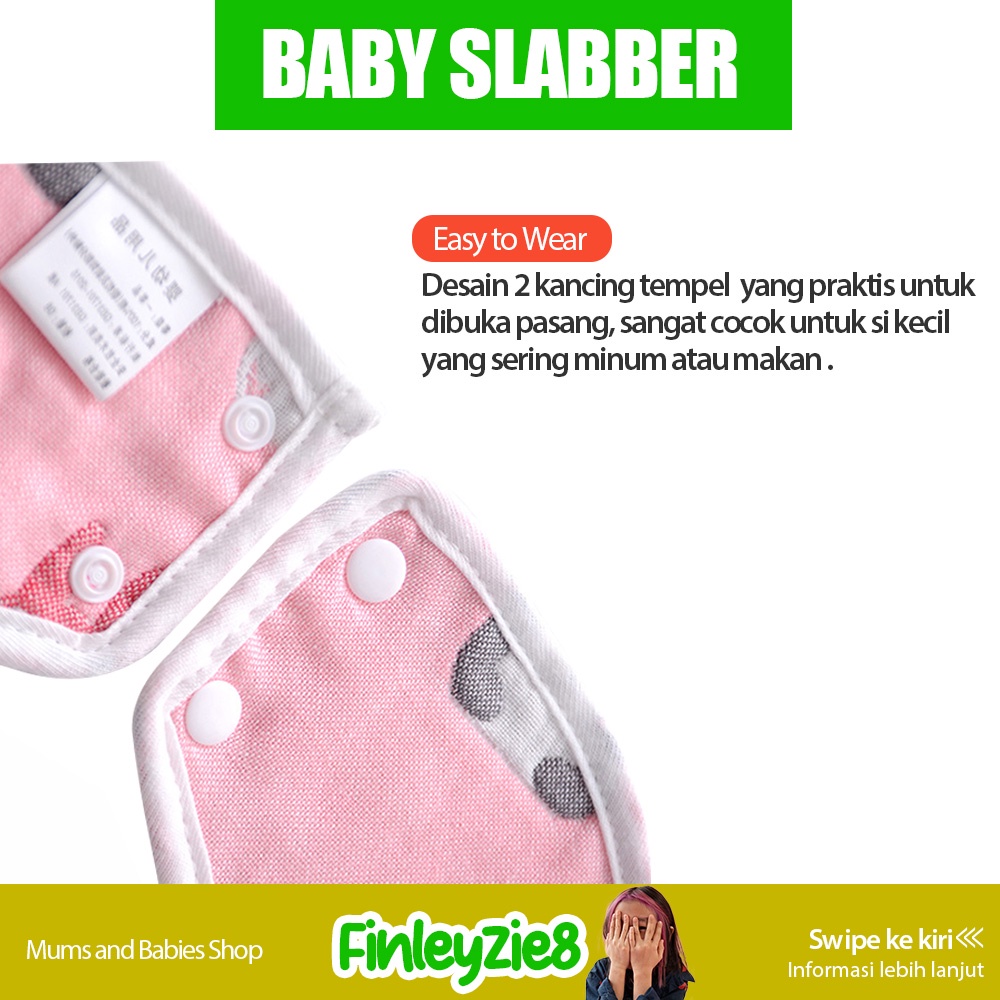 Baby Bib / Baby Bib Silicone / Baby Bib Slaber / Slaber Baby / Celemek Makan Bayi / Celemek Waterproof / Celemek anti air / Slabber Silikon Bulat bahan katun alat makan newborn / Handuk Keringat Bayi &amp; Kids bahan katun Handuk Washlap Bayi / Celemek Bayi