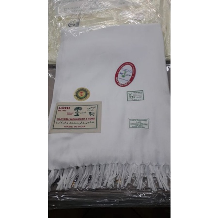 SORBAN LOHI PUTIH HIJAU POLOS SUCI