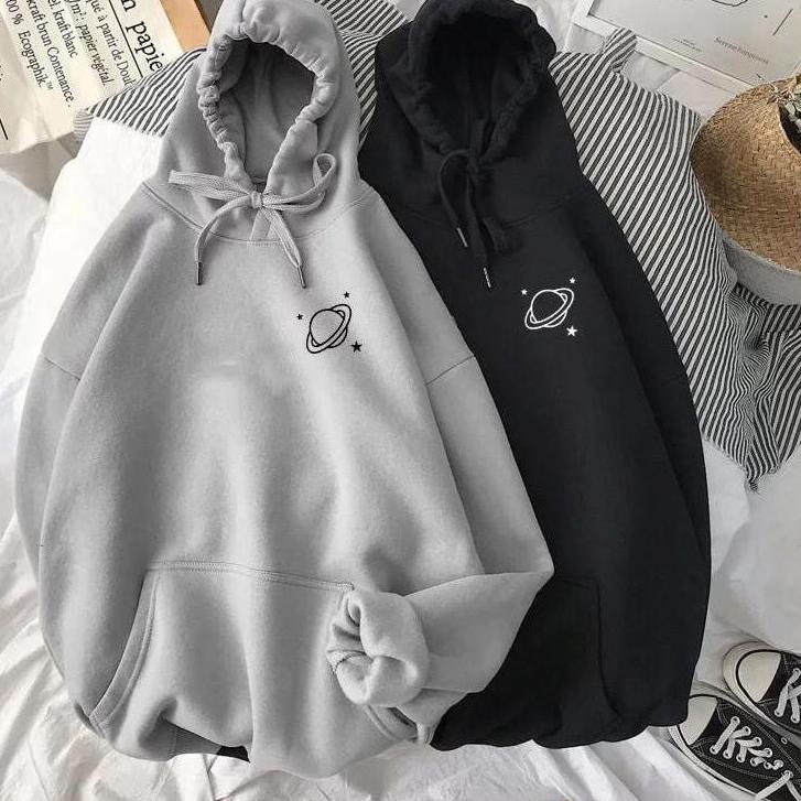 Stok Terbatas RealBen Sweater Hoodie Oversize Hoodie Wanita Hoodie Couple Pasangan Simple Planet Kor