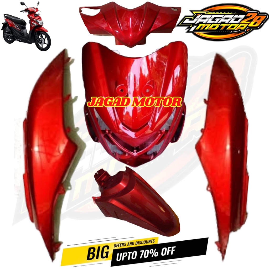 Body Halus Beat Pop Full Set Merah / Bodi Halus Beat Pop Full Set Merah / Full Body Halus Beat Pop M