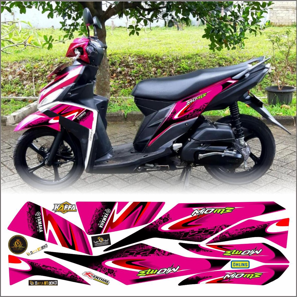 striping MIO M3 - STICKER MIO M3 LIST VARIASI RACING POLET STIKER VARIASI PINK
