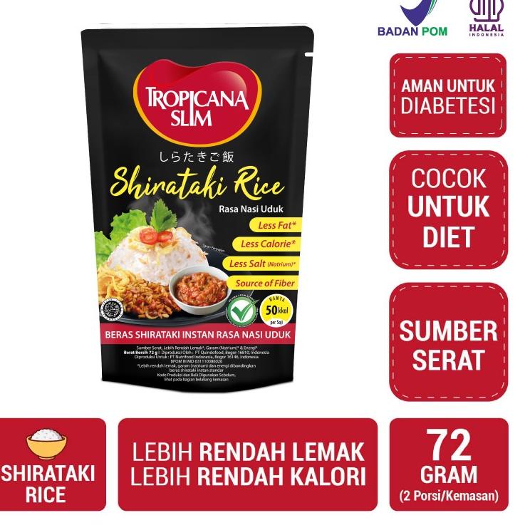 

COD✔️ Tropicana Slim Shirataki Rice 72 g - Bantu Dukung Hidup Sehat