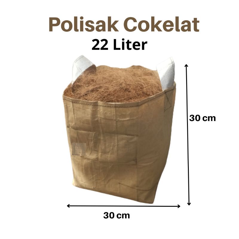 Polisak Planterbag Planter Bag Warna Krem Cokelat Awet Tahan Lama Tabulampot - PlanterBag Cokelat