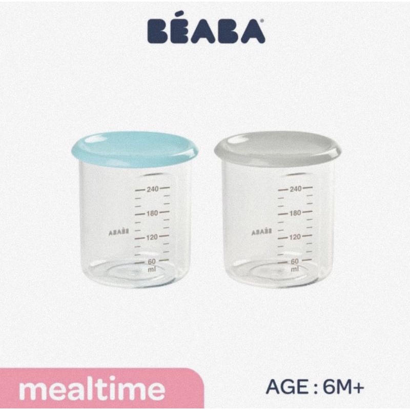 Beaba Set 2 Maxi Portion 240 ml - Wadah Makanan Bayi