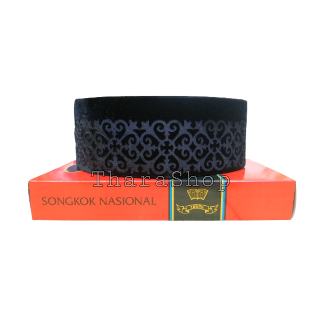 Peci Songkok Hitam Motif LASER Profil AC | Kopiah Fahmi Terbaru