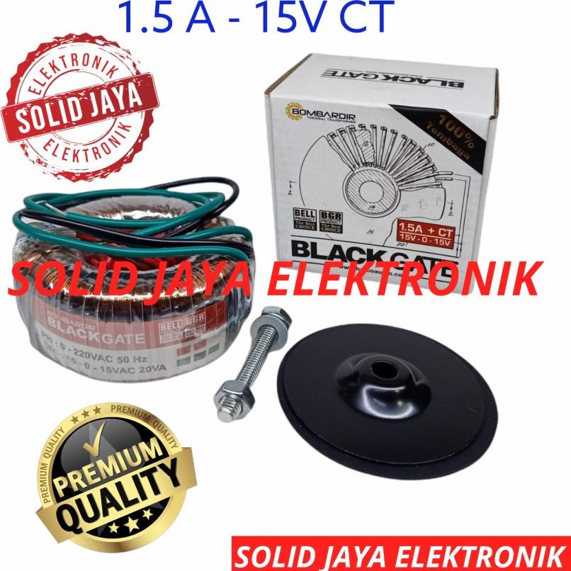 ❋ TRAFO BLACKGATE TOROID 1,5A 15V CT BOMBARDIR BLACKGATE TRAVO DONUT 1.5A 15 V CT 15 VOLT V TRAVO TO