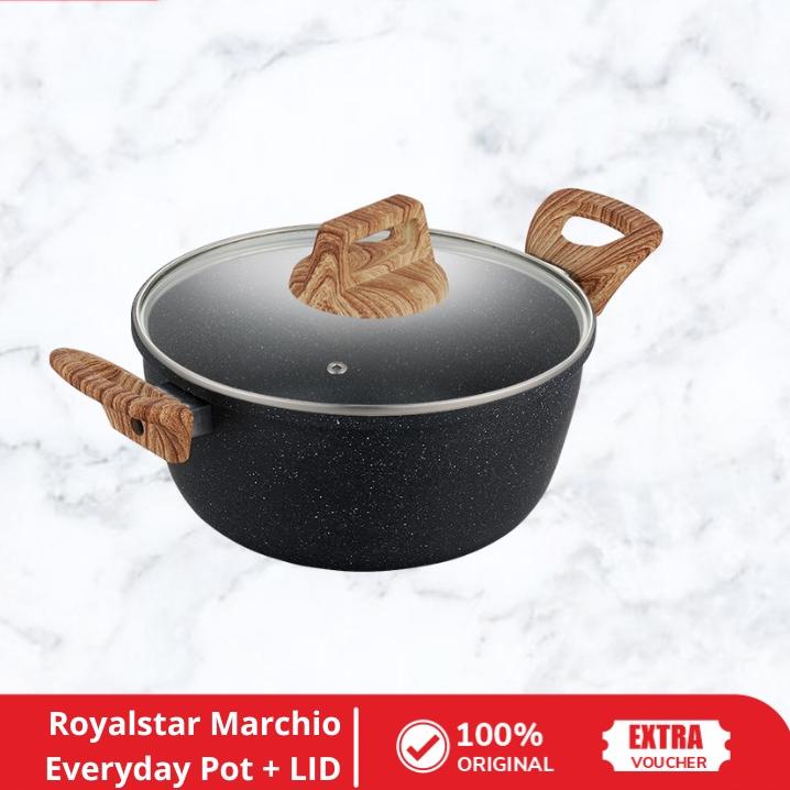 ▼ Royalstar Marchio Everyday Pot + LID - Panci Serbaguna Panci Sop Batu Granit Sauce ➱