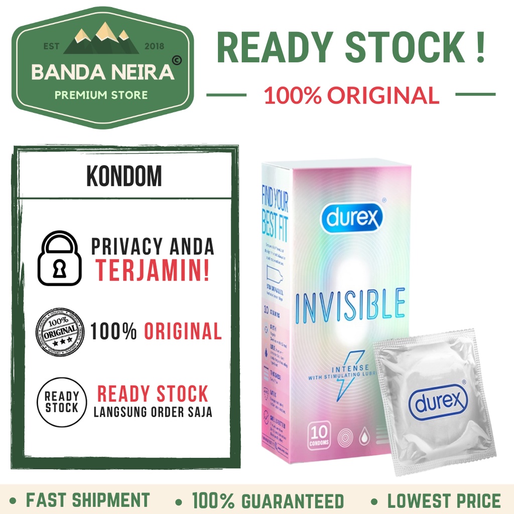 DUREX  Invisible Intense Condom / Kondom Extra Tipis 0.045 MM