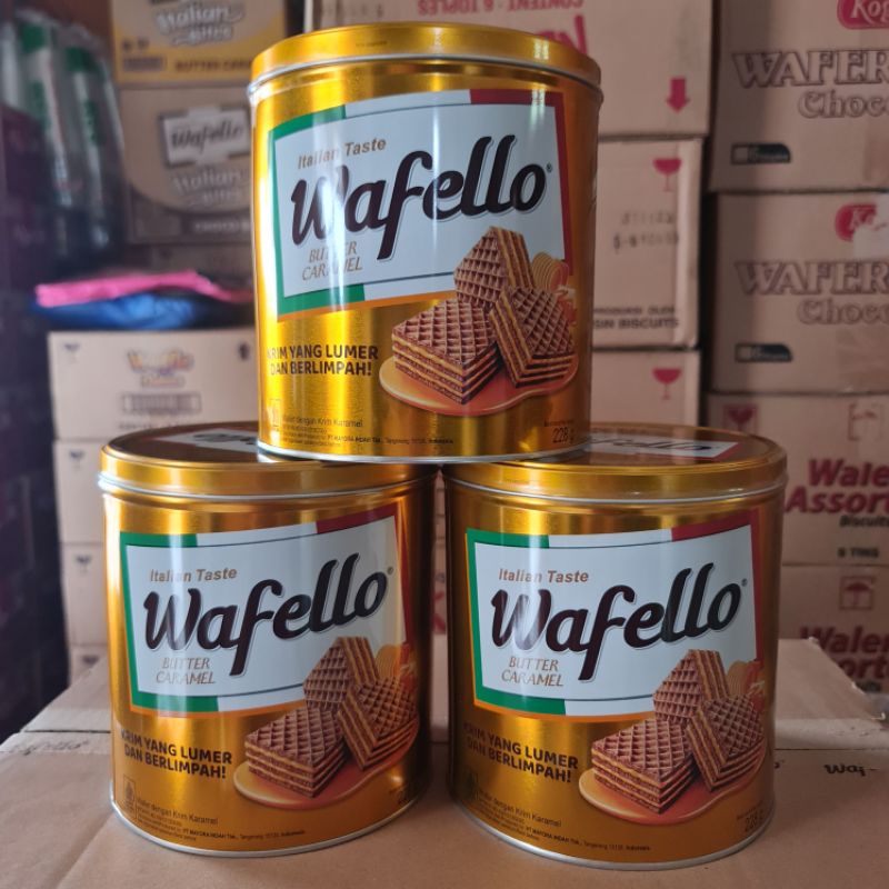 

Roma Wafer Wafello Butter Caramel 228g/ Wafer Wafello Kaleng