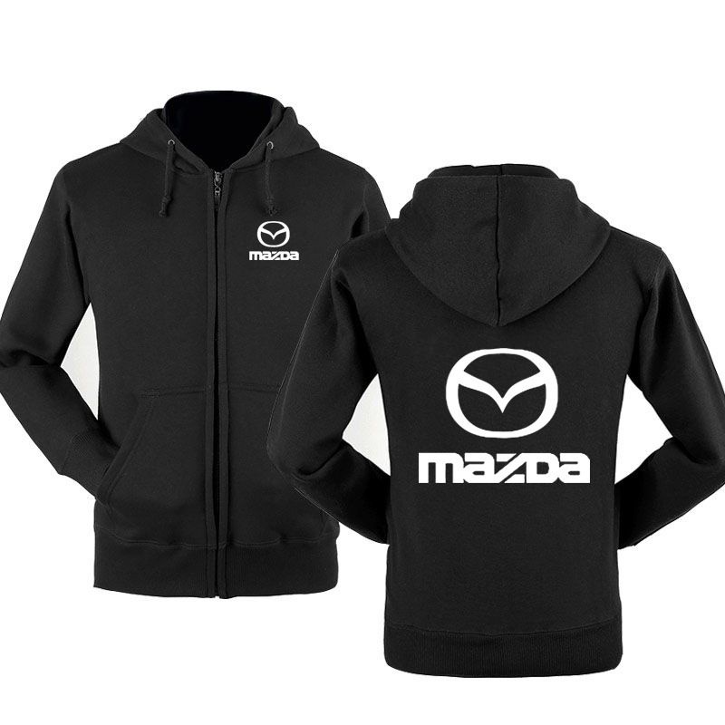 Jaket Hoodie Zipper Mazda Logo - Pria Wanita Custom Distro Polos