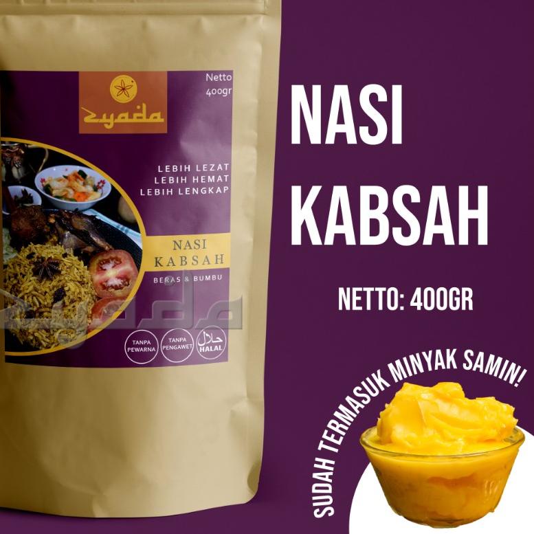 

➸ Nasi Kabsah Instan Zyada 400gr (4-5 Porsi) Beras Bumbu Kabsah Minyak Samin ♥