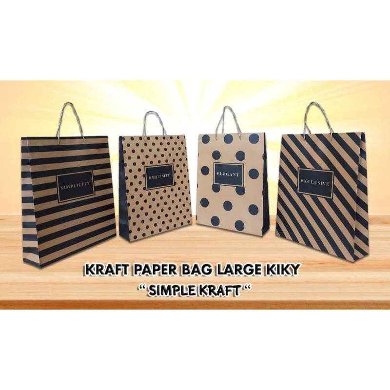 

paperbag kiky jumbo 33x10x45 SATUAN (pengiriman reguler min 3 lbr)