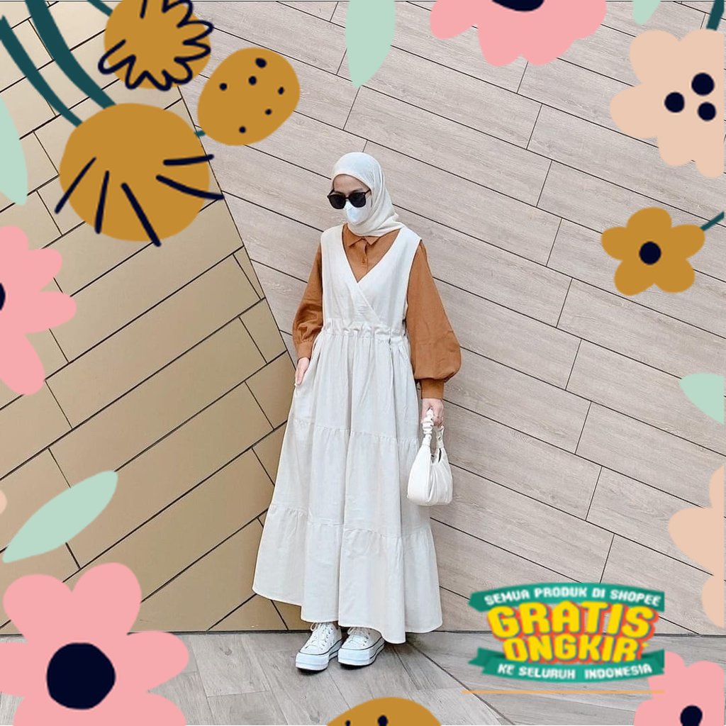 Kila Inner Dress - Baju Gamis Tanpa Lengan Baju Gamis Polos Fashion Muslim Inner Outer Dress Wanita 