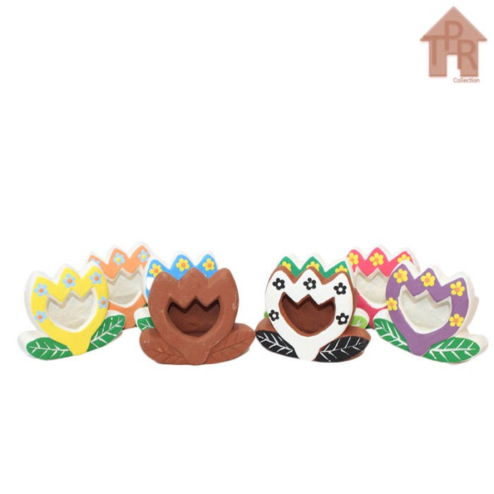 Prakarya Tanah Liat Mini Figura Bunga Ceria