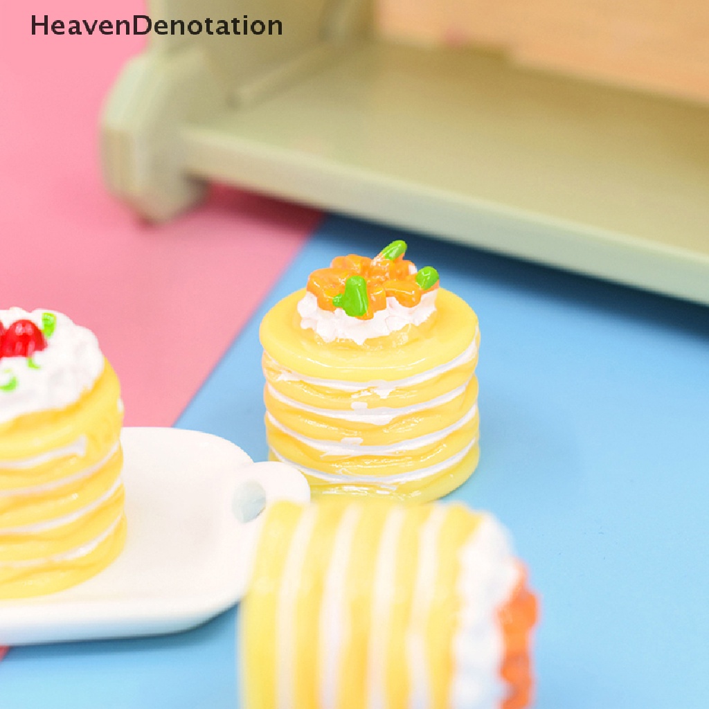 [HeavenDenotation] Ornamen Rumah Boneka Simulasi strawberry cream model Kue Seribu Lapis HDV