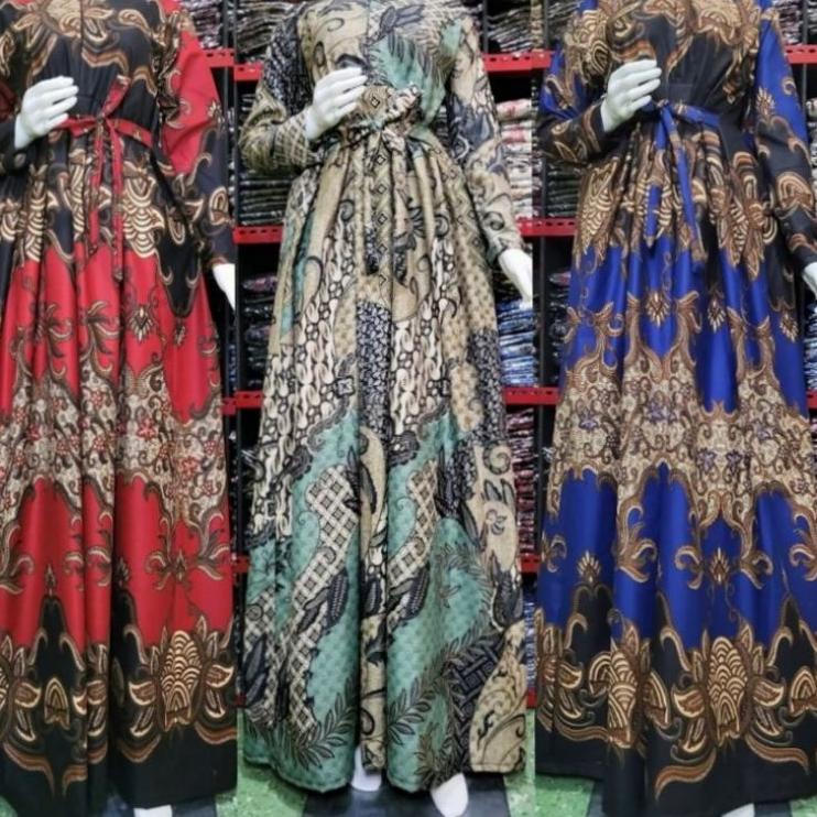 [cod]  Gamis Batik MANGGAR Gamis Batik Pesta Model di shopee  ~