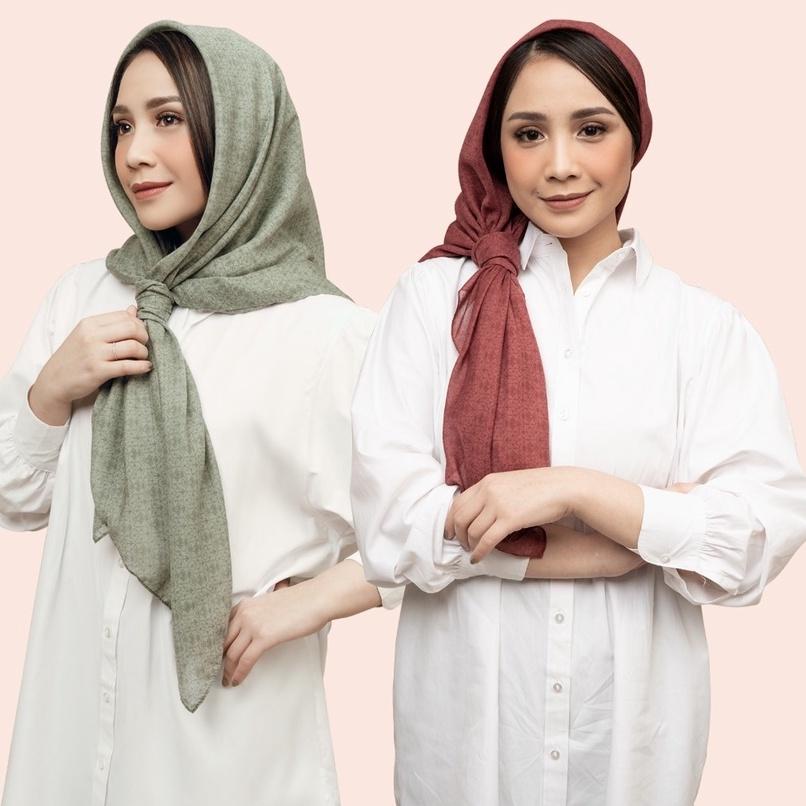 TERPERCAYA Diario x Nagita Slavina - Ultrafine Plain Scarf Kerudung Segi Empat