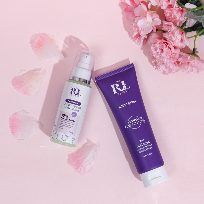 RL GLOW BODY LOTION PEMUTIH BADAN EXPRESS SIANG MALAM