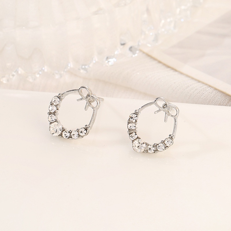 Anting Mutiara Berlian Imitasi Bentuk Bunga Untuk Wanita