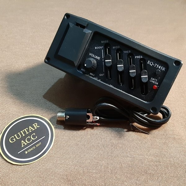 Preamp Equalizer gitar akustik EQ7545R untuk gitar Yamaha Cort Cowboy