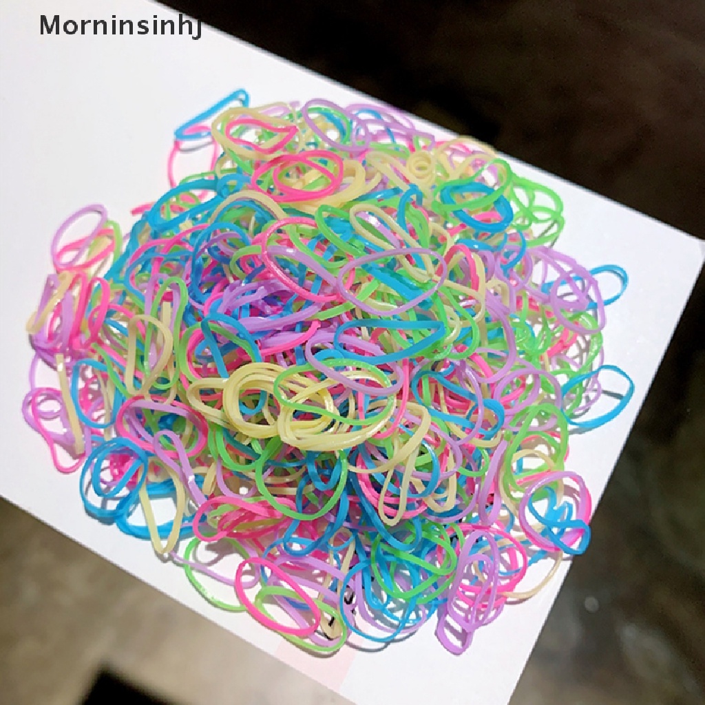 Mornin 1000Pcs Karet Rambut Anak Perempuan Wanita Warna-Warni Elastis Band Hair Rope Headband id