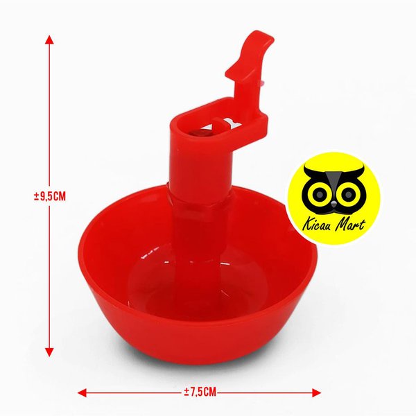 Nipple Nipel Tempat Makan Minum Ternak Ayam Mangkok Bulat Gantung Cangkir Minum Otomatis Anak Ayam Bebek Itik Puyuh Unggas Nippel Niple Drinker