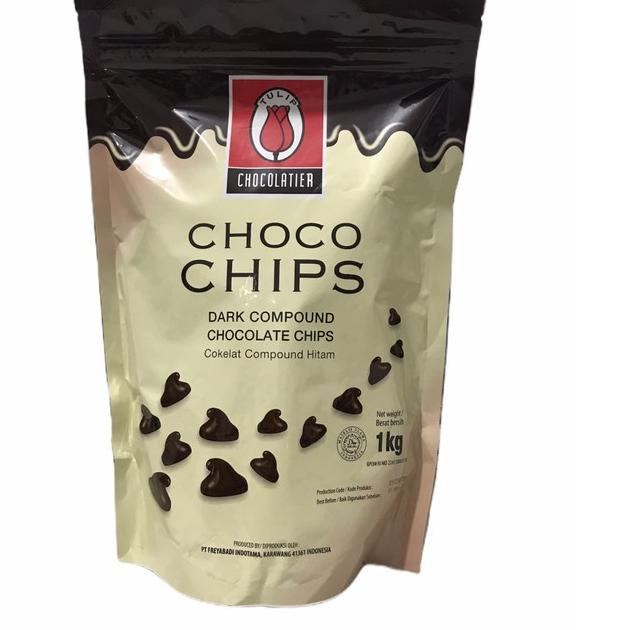 

✿ Choco Chips Compound Tulip 1kg Cokelat chip ☻