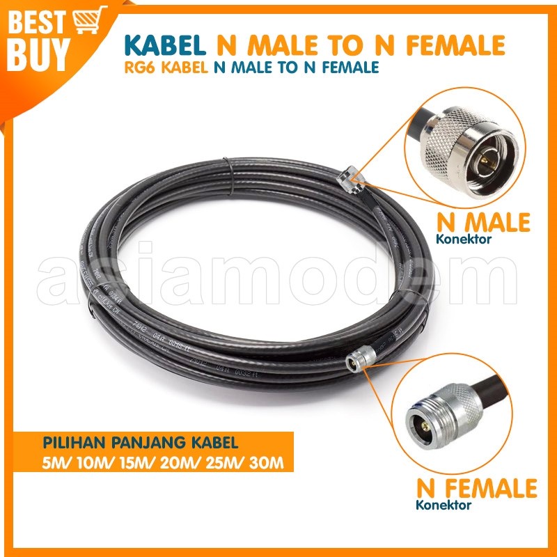 Kabel Extender Ektention Antena Ubiquiti Repeater N Male to N Female