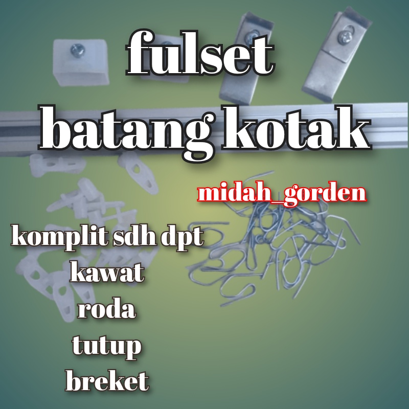 batang kotak/batang rel gorden/rel kotak/gorden vitrase