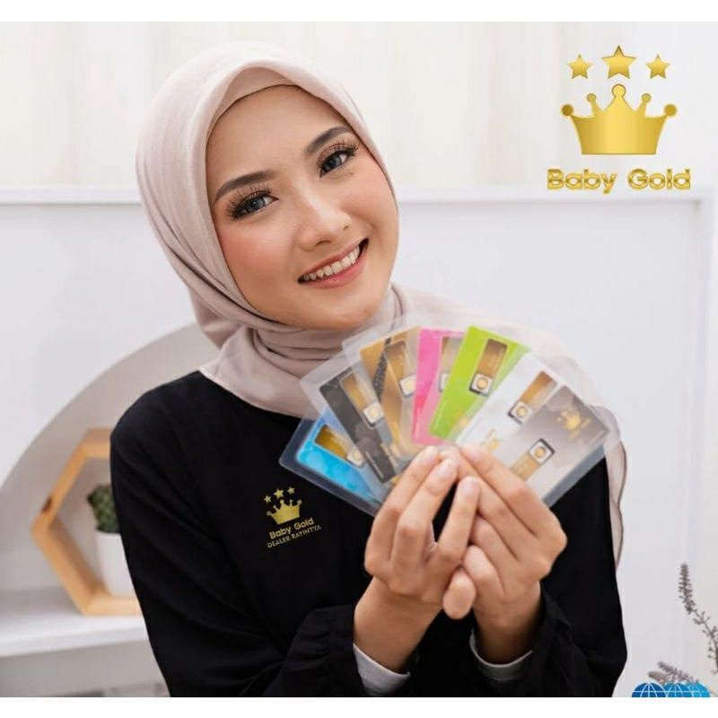 Logam Mulia Emas Murni 0,001gr/ 0,002 gr Baby Gold