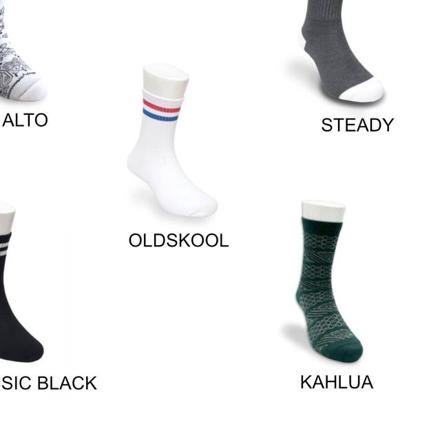 ✯ Paket crew socks 5 pasang ➮